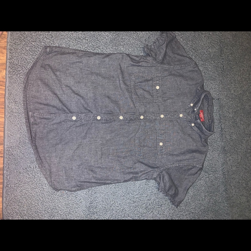 Grey button up